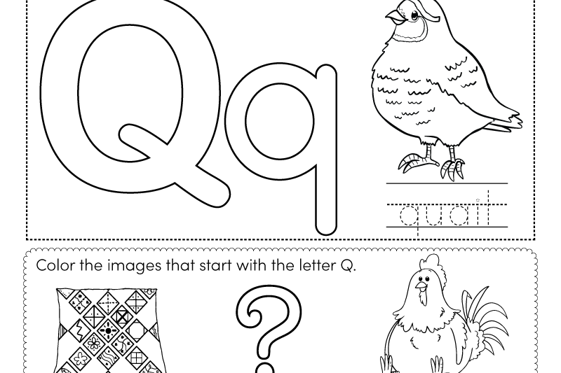 Free Letter Q Printable Worksheet