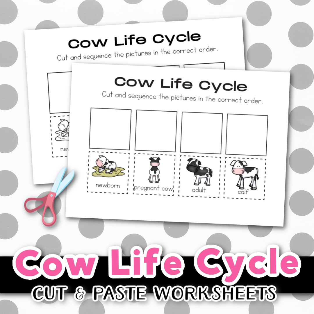 Free Printable Life Cycle Of A Cow Worksheet