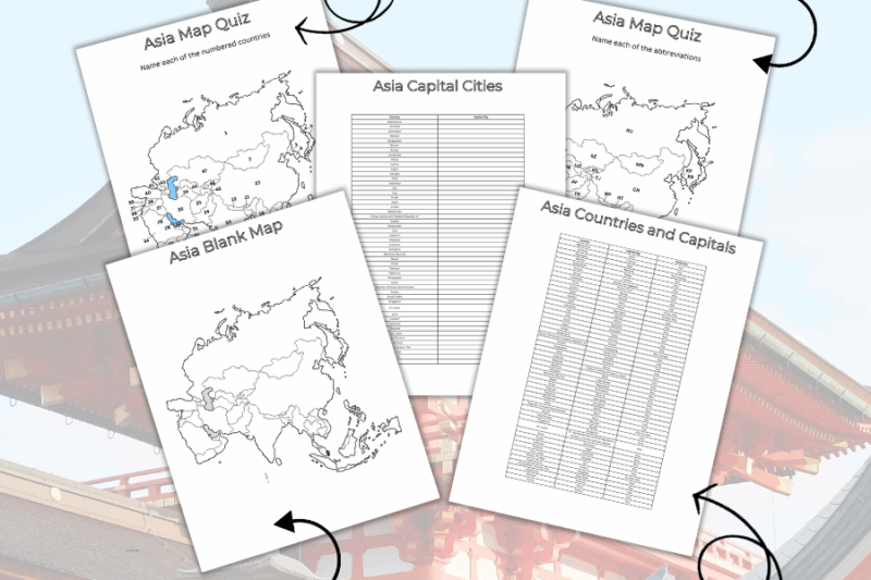 Free Printable Asia Worksheets