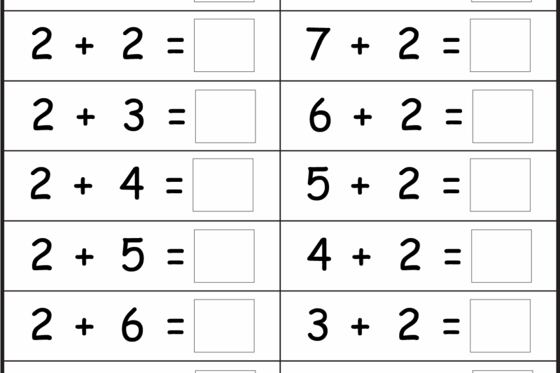 Free Printable Worksheets Math Addition