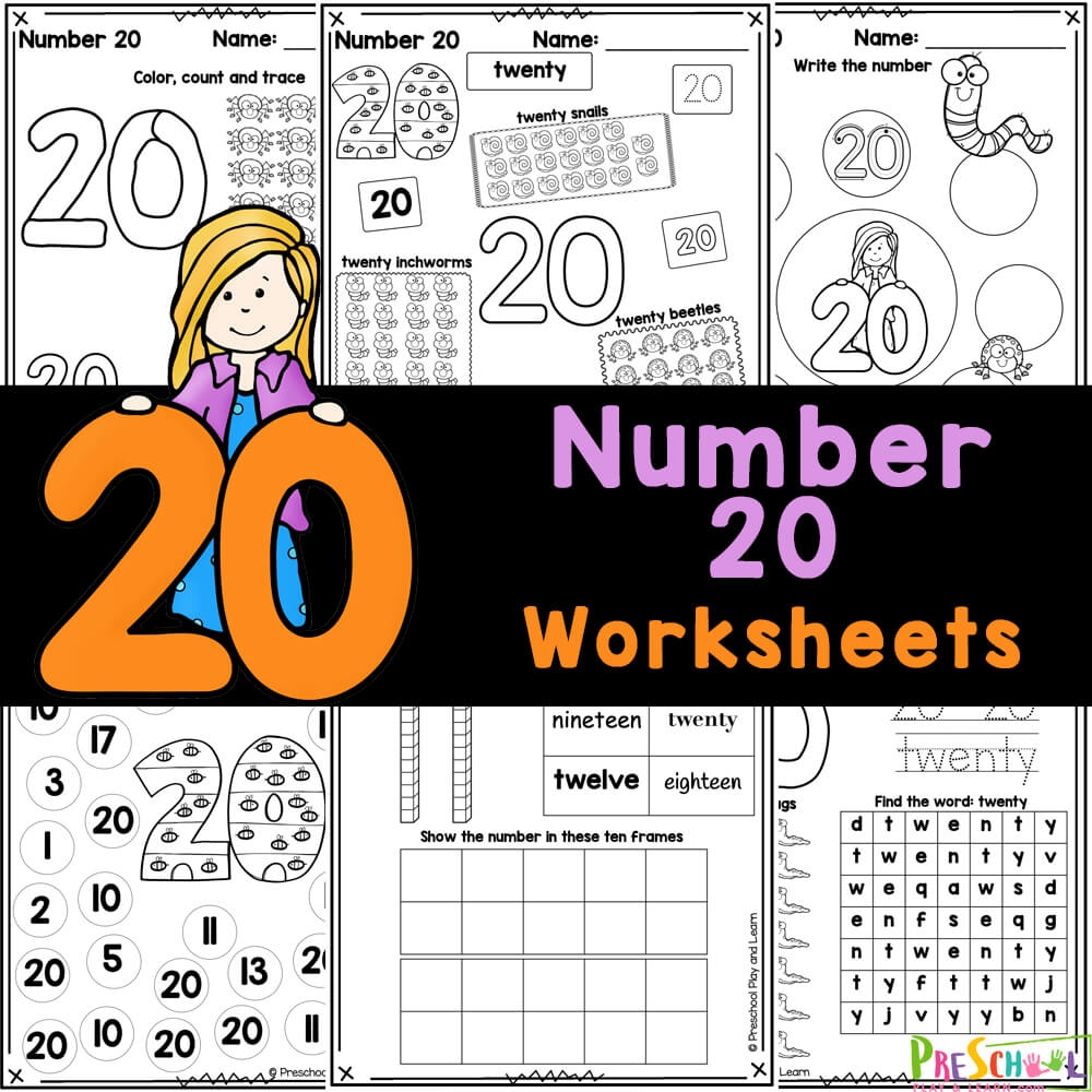 FREE Printable Number 20 Worksheets For Kids FREE Printable Number 20 Worksheets For Kids