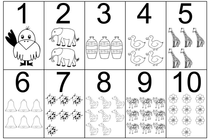 Free Printable Coloring Number Worksheets