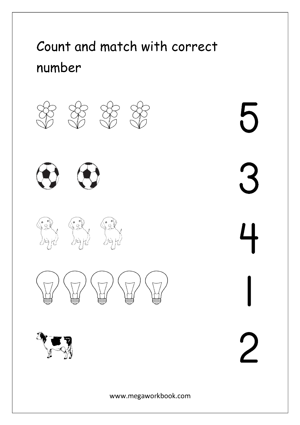 Free Number Recognition Worksheets For Kindergarten