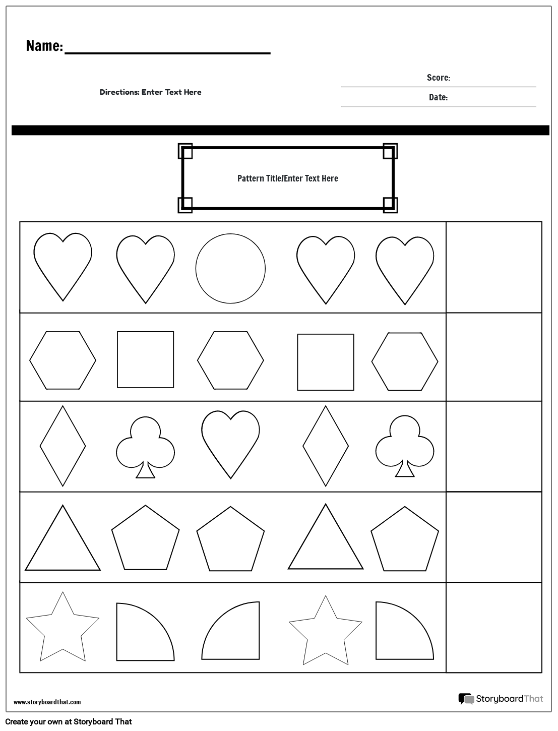 Free Printable Pattern Worksheets And Customize Templates Free Printable Pattern Worksheets And Customize Templates