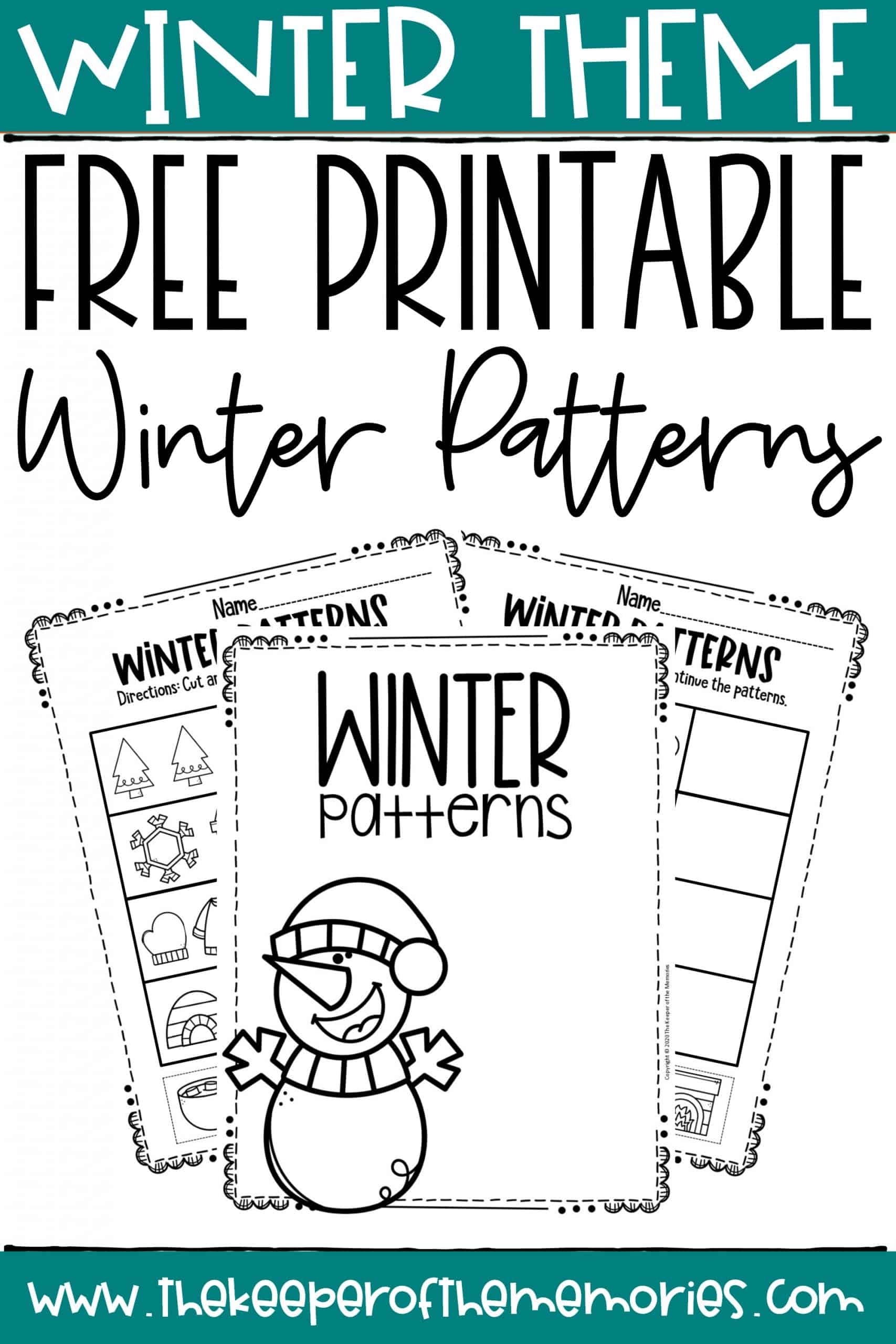 Free Printable Patterns Winter Preschool Worksheets The Keeper Free Printable Patterns Winter Preschool Worksheets The Keeper