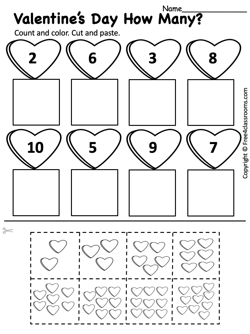 Printable Valentines Activities For Preschool