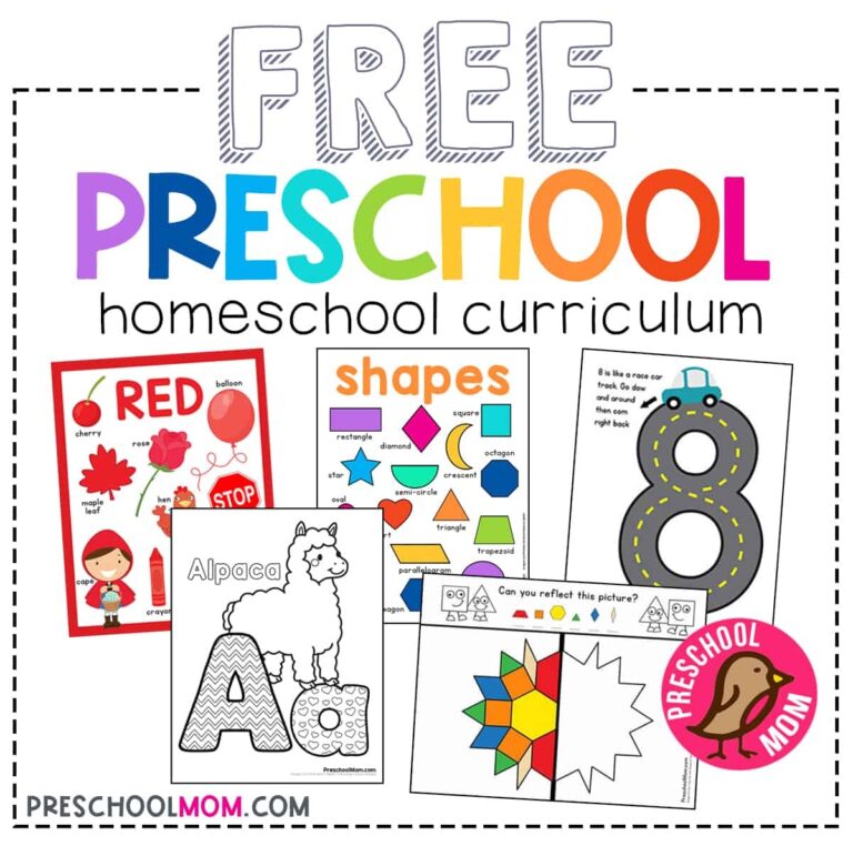 Homeschooling Preschool Printables Worksheets Template Free