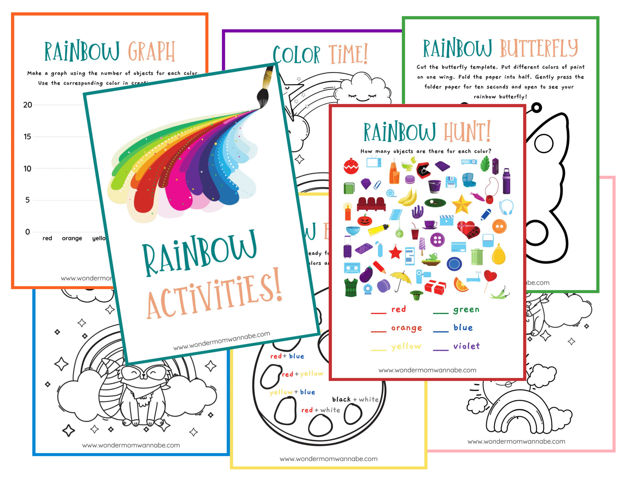 Free Printable Rainbow Worksheets Free Printable Rainbow Worksheets