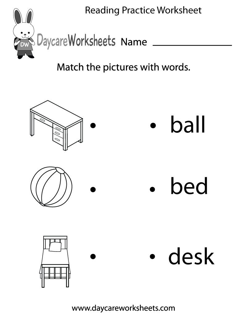 Free Printable Reading Practice Worksheet For Preschool Worksheets Library