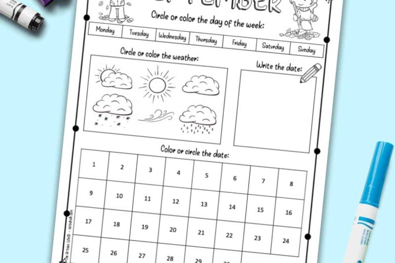Free Printable September Worksheets