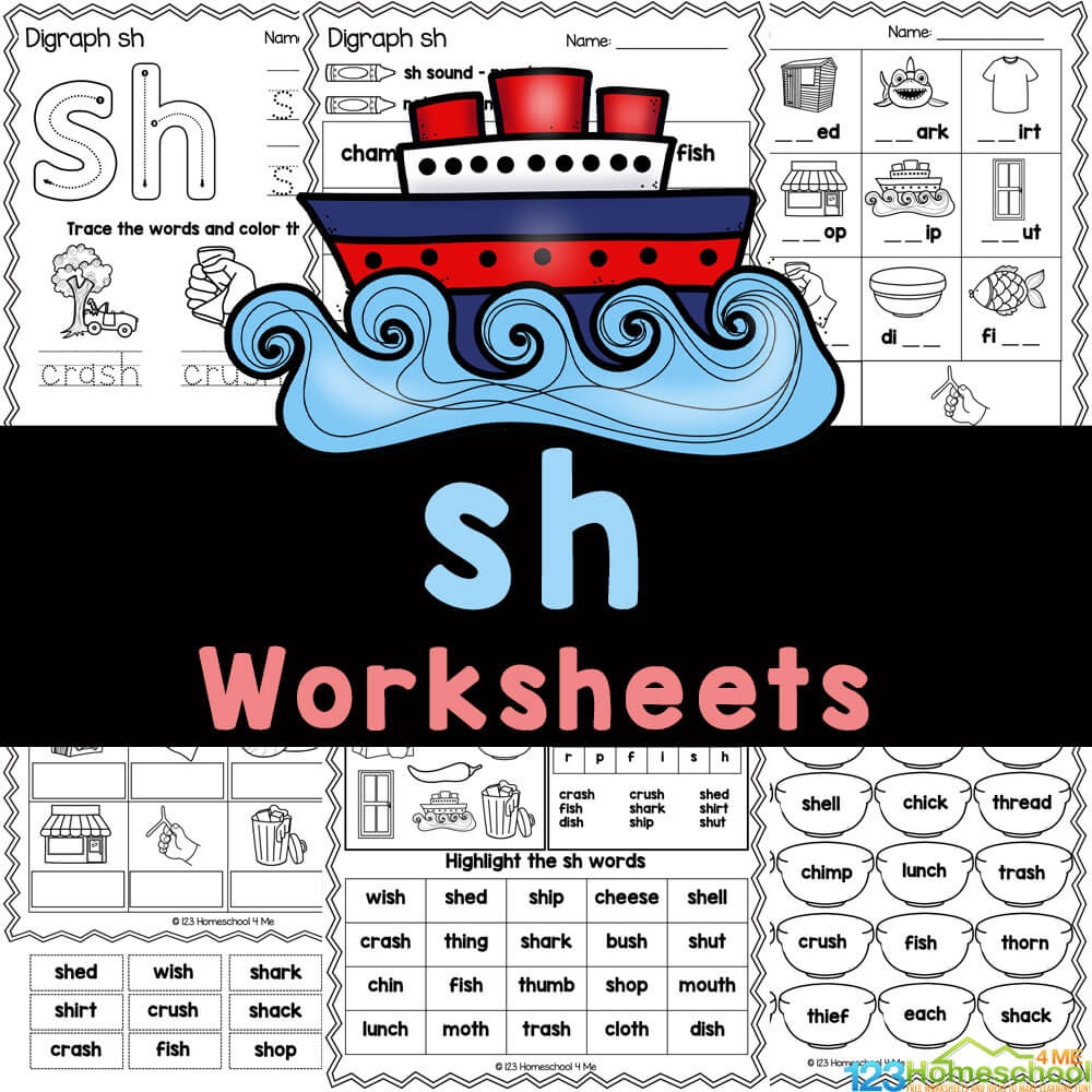 FREE Printable SH Sound Words Digraph Worksheets FREE Printable SH Sound Words Digraph Worksheets