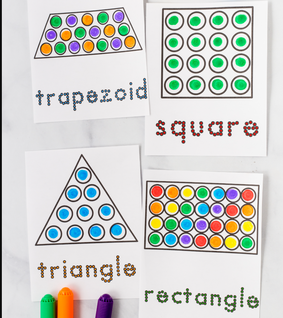  FREE Printable Shape Do a Dot Marker Worksheets