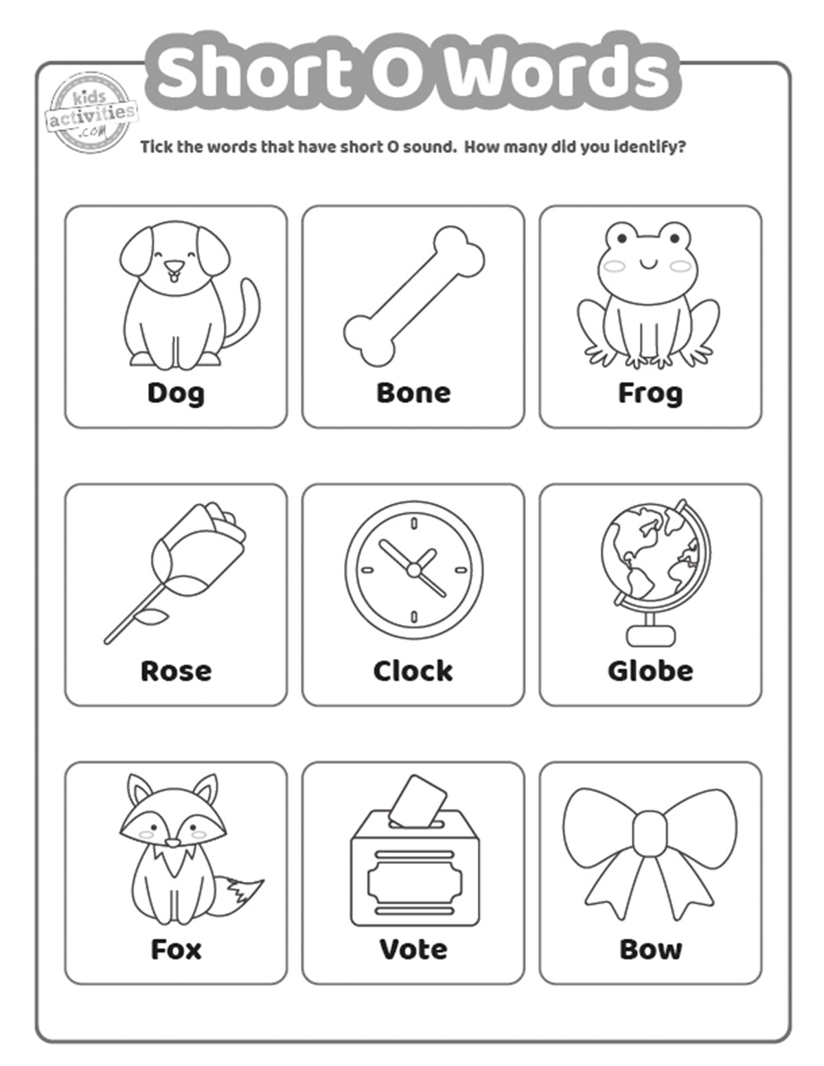 Free Printable Short O Words Worksheets Kids Activities Blog Free Printable Short O Words Worksheets Kids Activities Blog