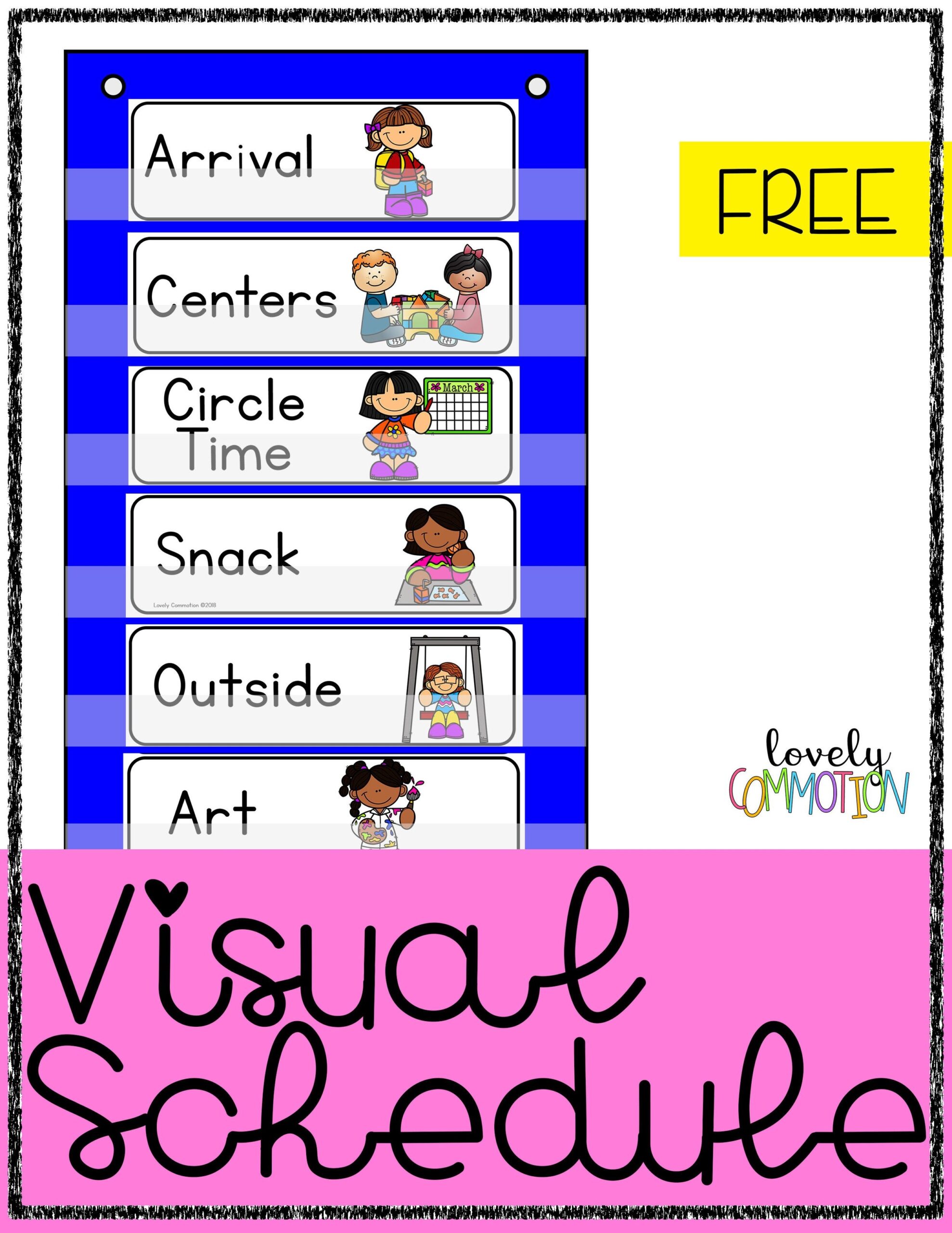 Free Printable Preschool Picture Schedule Cards