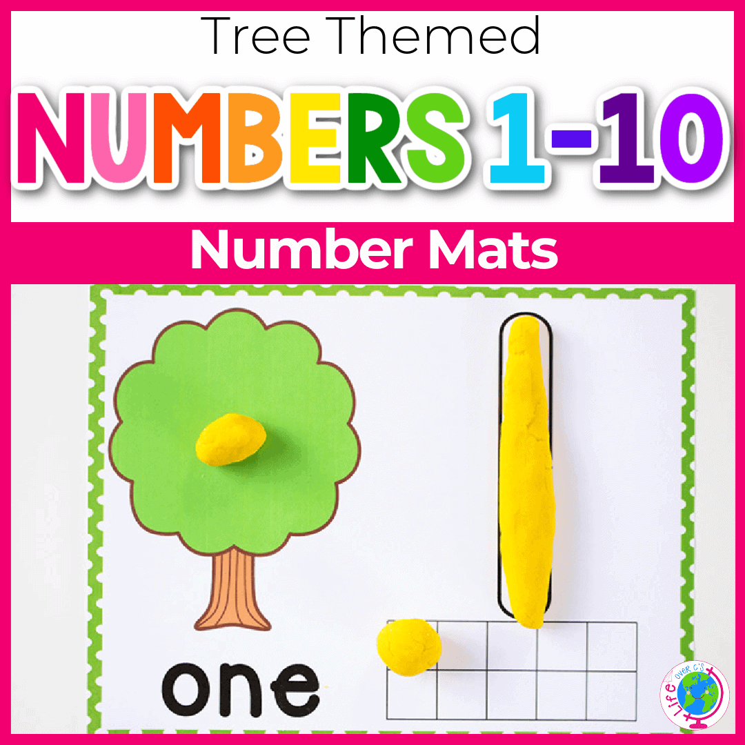 Free Printable Tree Play Dough Number Mats For 1 To 10