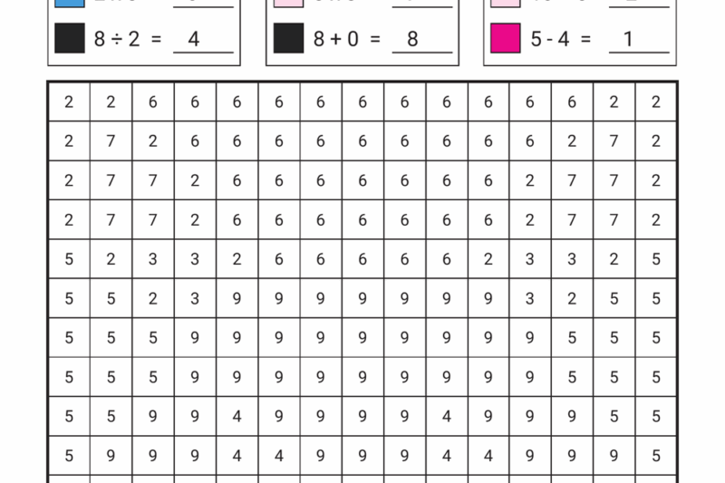 Free Printable Addition Mystery Picture Worksheets