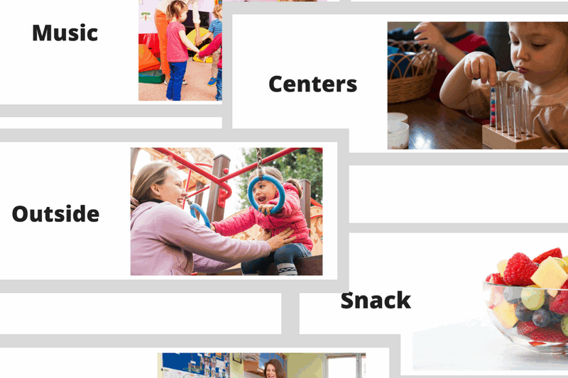 Custom Printable Visual Preschool Schedule