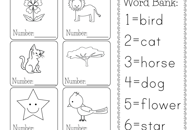 Free Printable Kindergarten Vocabulary Worksheets