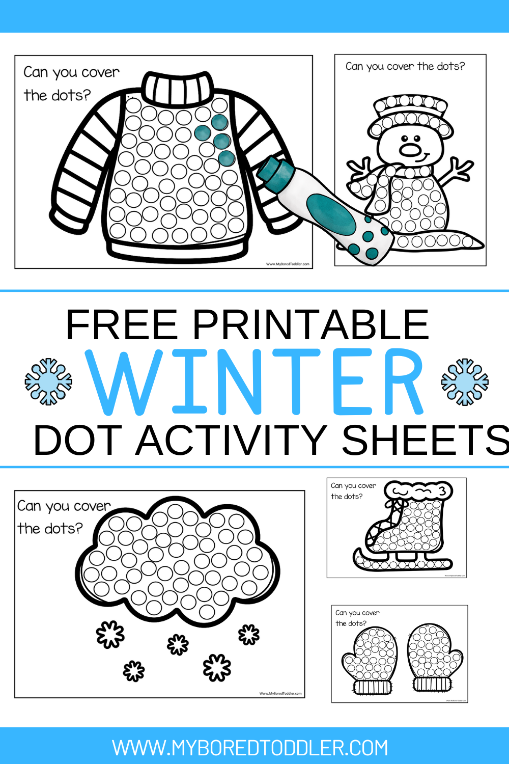 Free Printable Winter Dot Activity Sheets Pinterest My Bored Toddler Free Printable Winter Dot Activity Sheets Pinterest My Bored Toddler