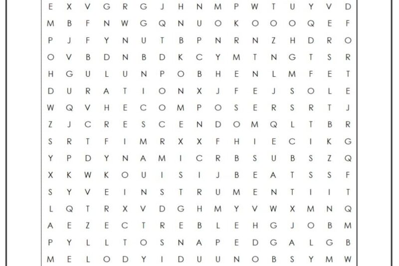 Ah Music Free Printable Worksheets