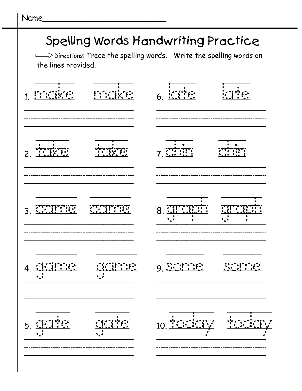 Free Printables For First Graders Worksheets Library