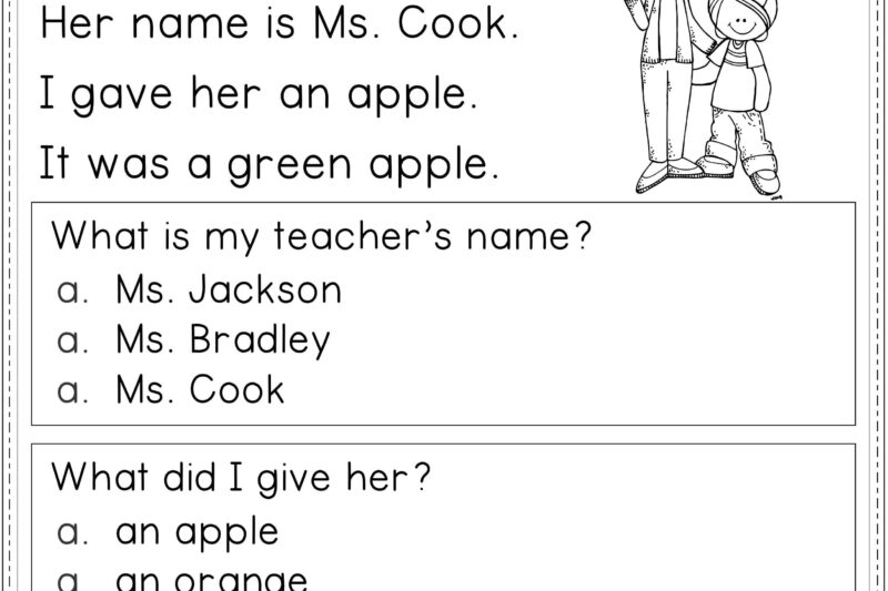 Free Printable Grade 1 Reading Worksheets
