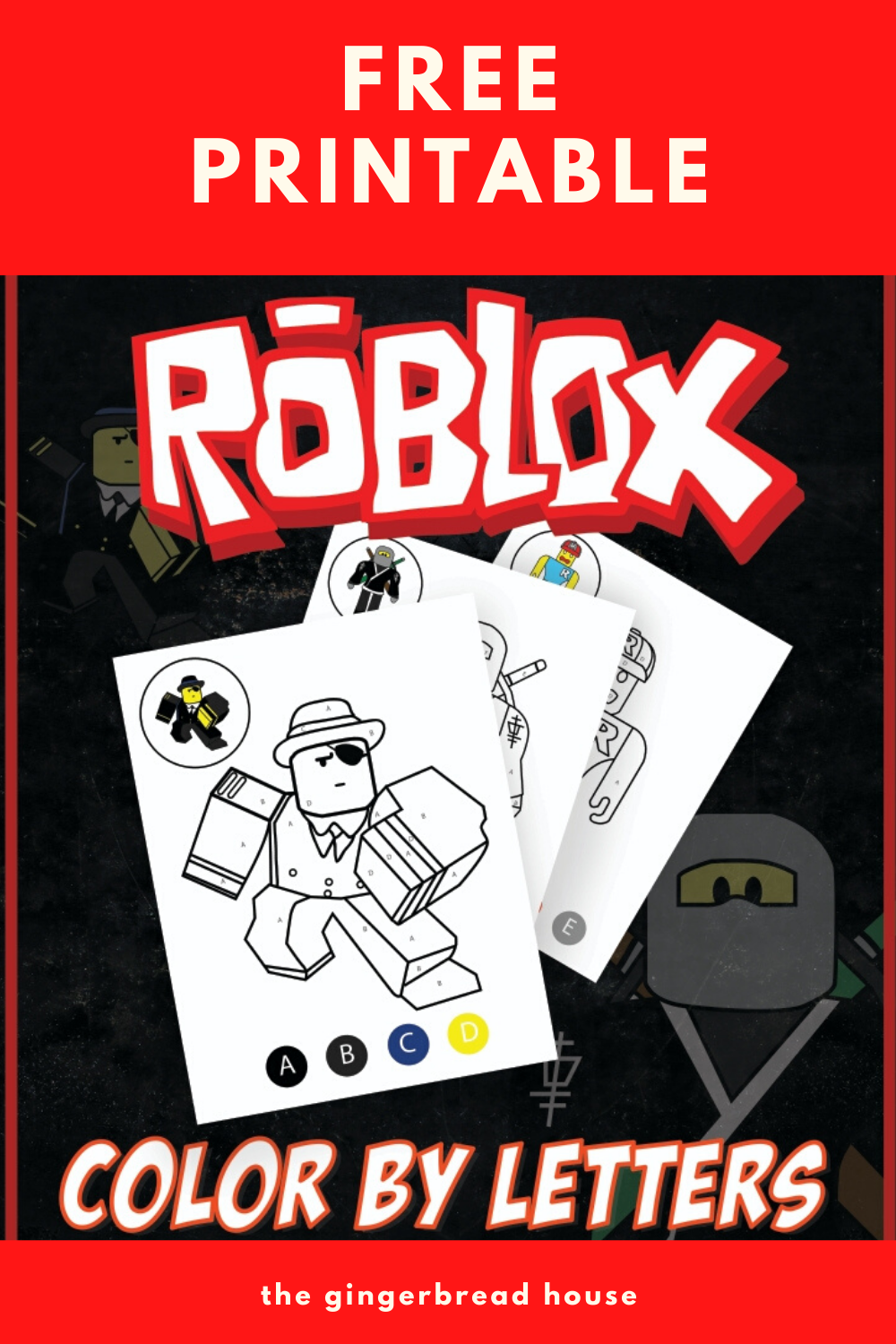 Free Roblox Colouring Sheets For Kids The gingerbread house co uk Free Roblox Colouring Sheets For Kids The gingerbread house co uk