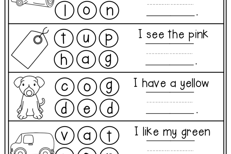 Sounding Out Words Worksheets For Kindergarten