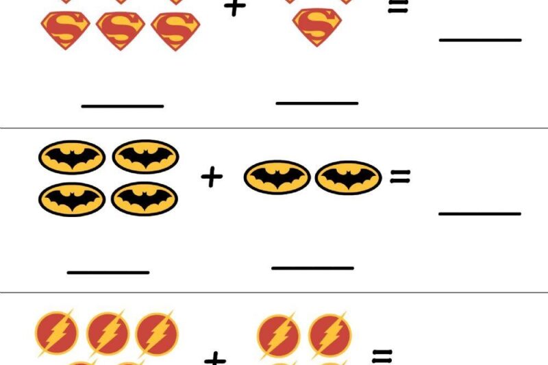 Free Printable Superhero Math Worksheets