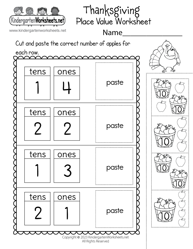 FREE Thanksgiving Math U0026 Literacy Worksheets For Kindergarten My 