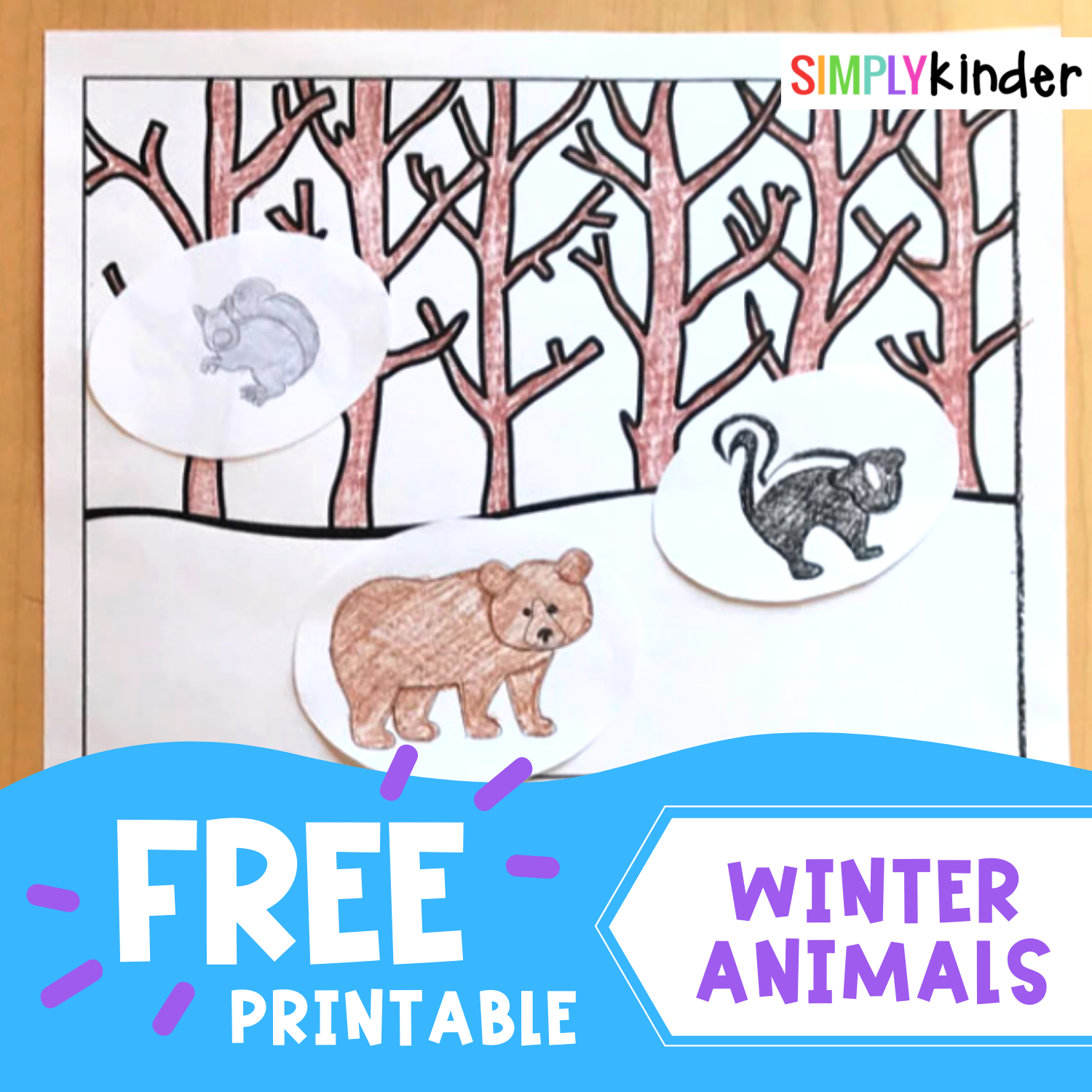 Free Winter Animals Printable Worksheets Simply Kinder Free Winter Animals Printable Worksheets Simply Kinder