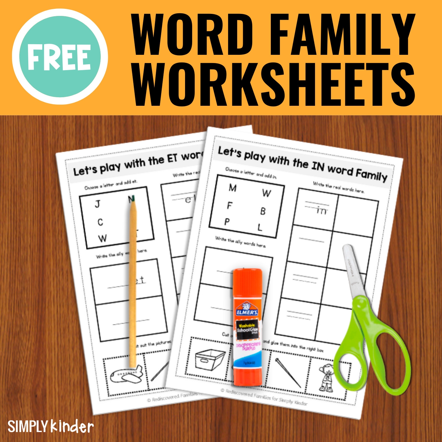 Word Family Worksheet For Kindergarten