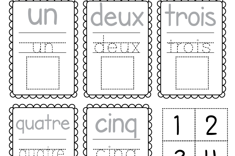 Free Printable French Numbers Worksheet
