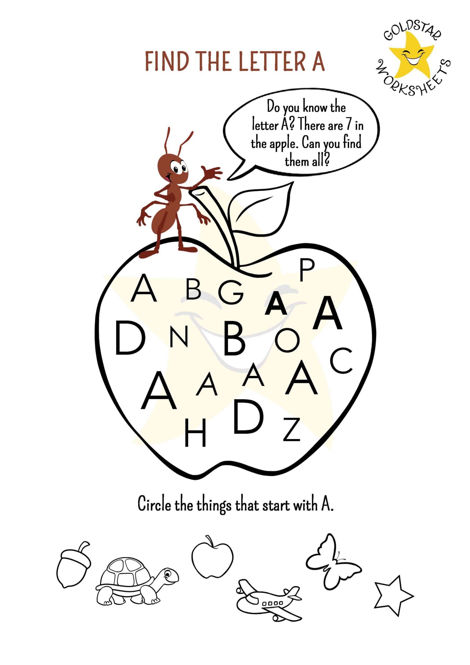 Circle The Alphabet Worksheets