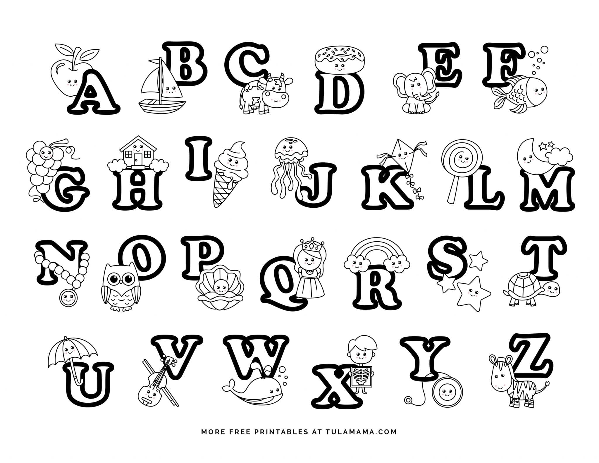 Fun And Easy To Print ABC Coloring Pages For Preschoolers U0026 Kindergartners Tulamama Fun And Easy To Print ABC Coloring Pages For Preschoolers U0026 Kindergartners Tulamama