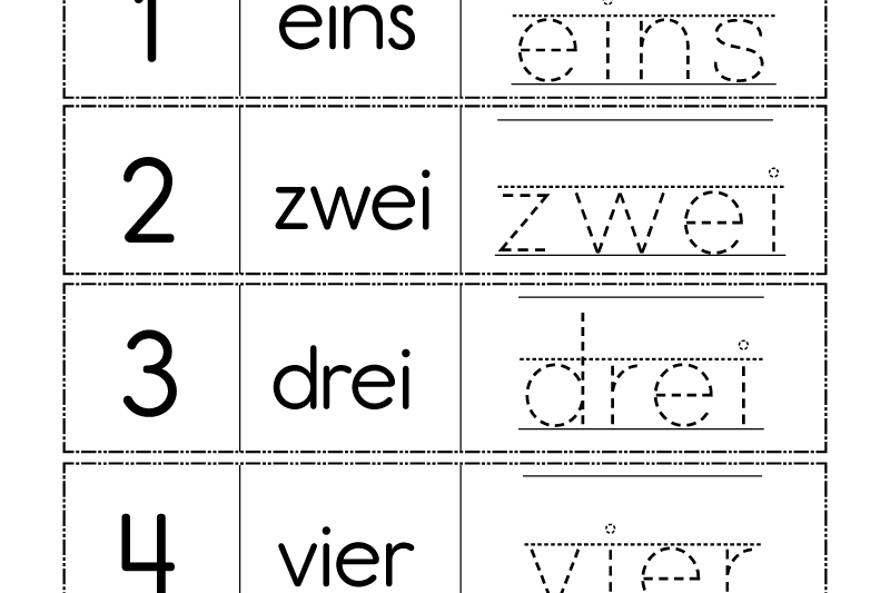Free Printable German Language Worksheets Kindergarten