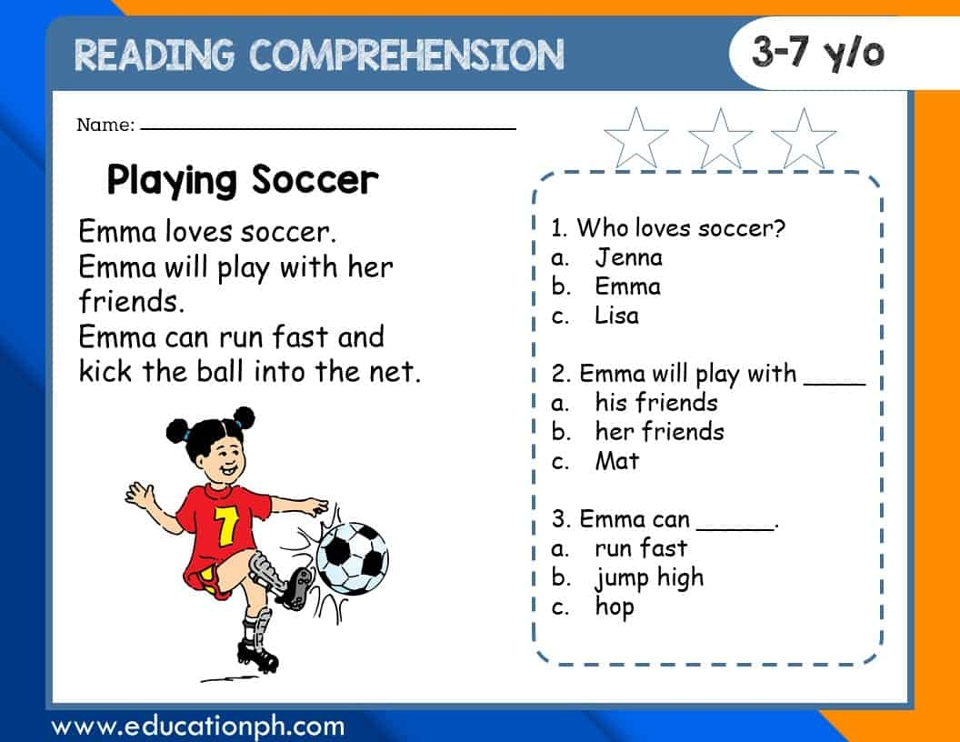 Grade 1 Worksheets Reading Comprehension Education PH