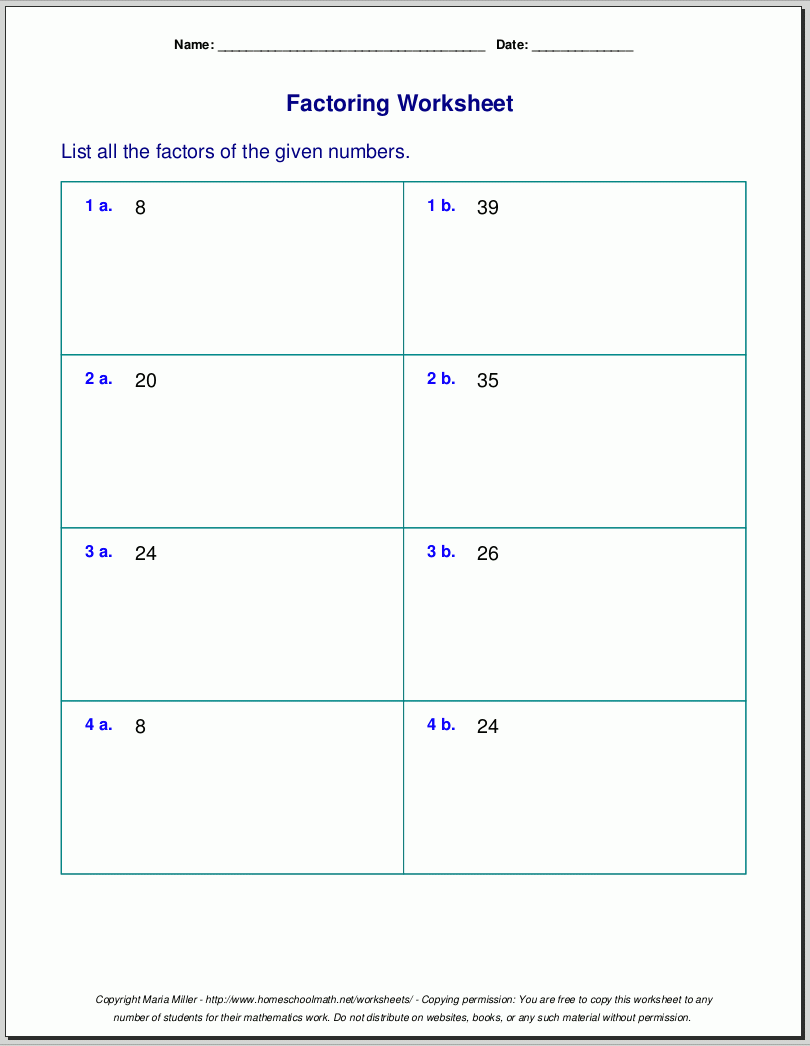 Grade 4 Multiplication Worksheets