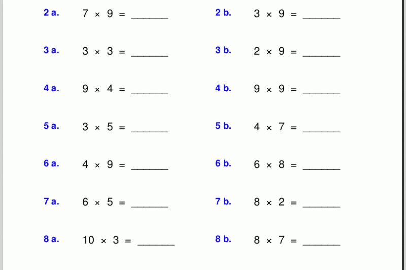 4th Grade Multiplication Worksheets Free Printable
