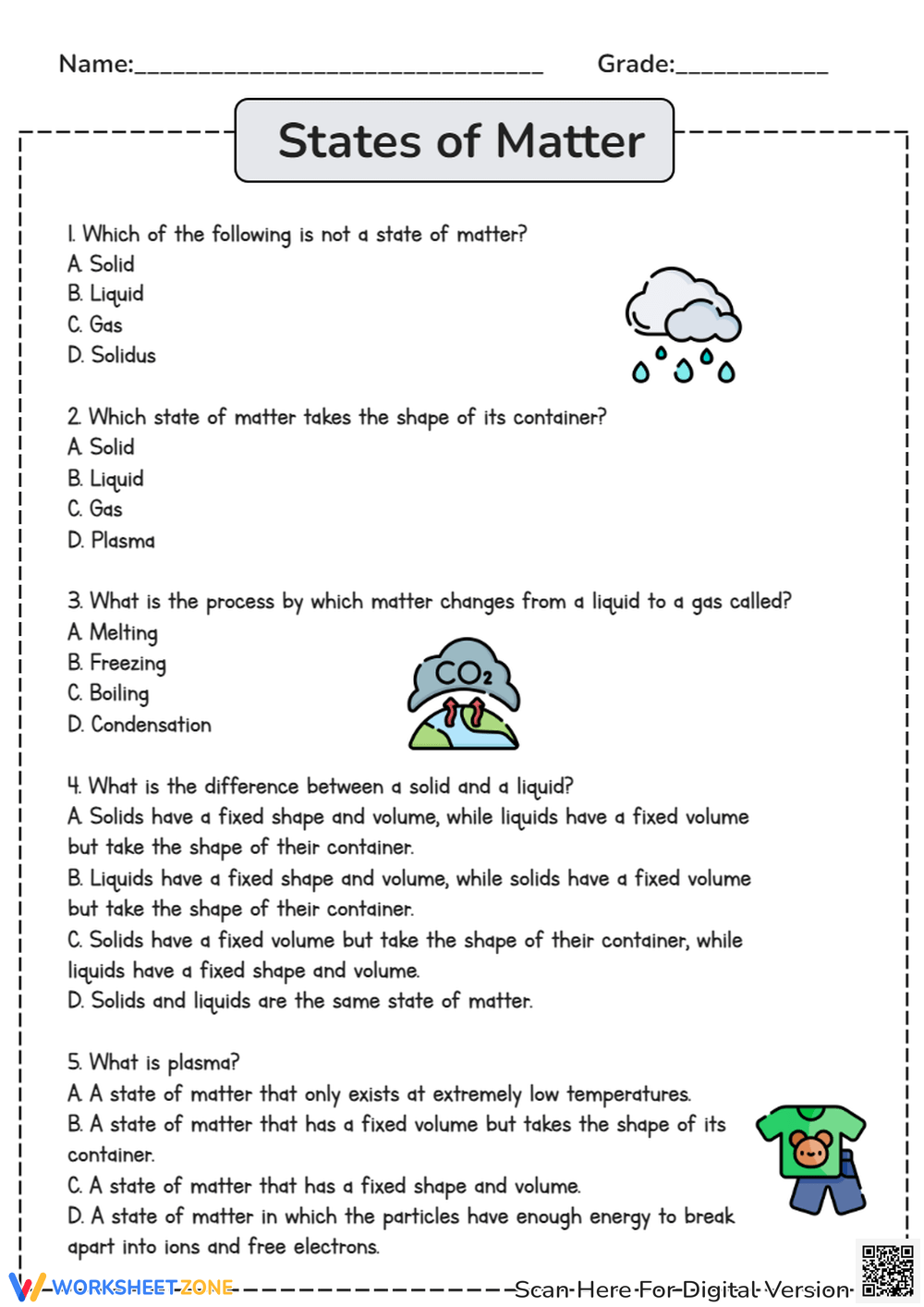 Grade 6 Science Worksheets 2025