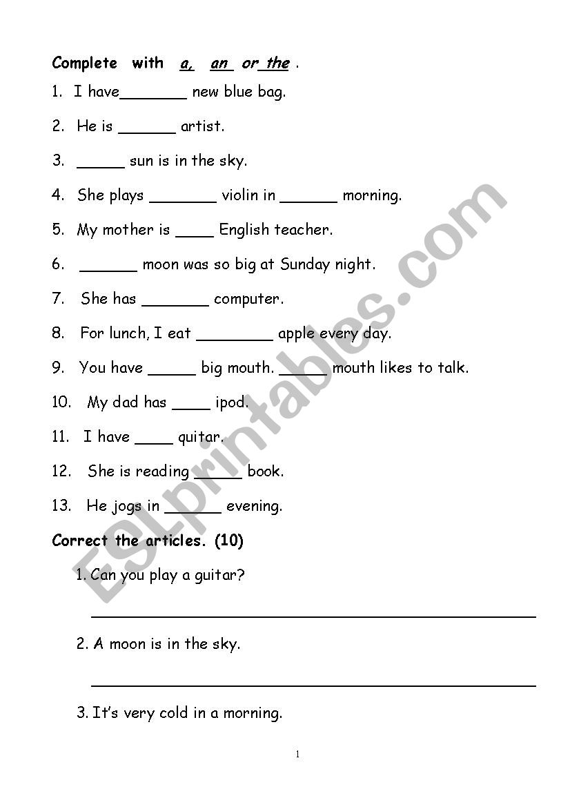 Grammar Test ESL Worksheet By Nanapan712