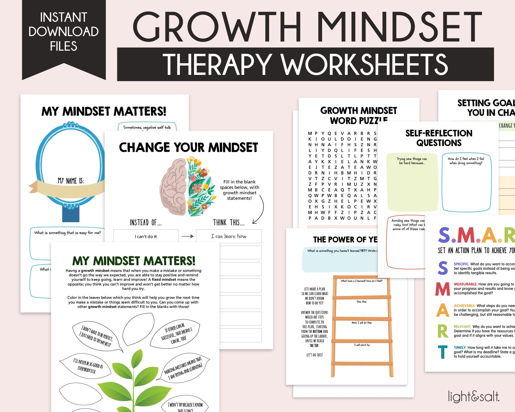 Growth Mindset Worksheets Challenging Negative Thoughts Therapy Resources Social Emotional Learning Self Love Social Psychology CBT Etsy Growth Mindset Worksheets Challenging Negative Thoughts Therapy Resources Social Emotional Learning Self Love Social Psychology CBT Etsy