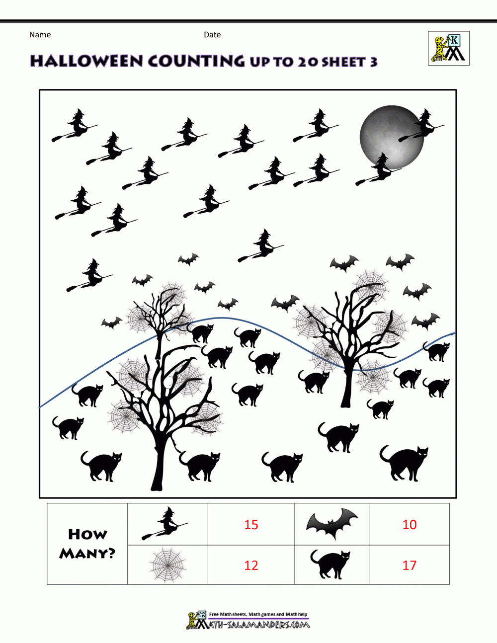 Free Halloween Worksheets For Kindergarten