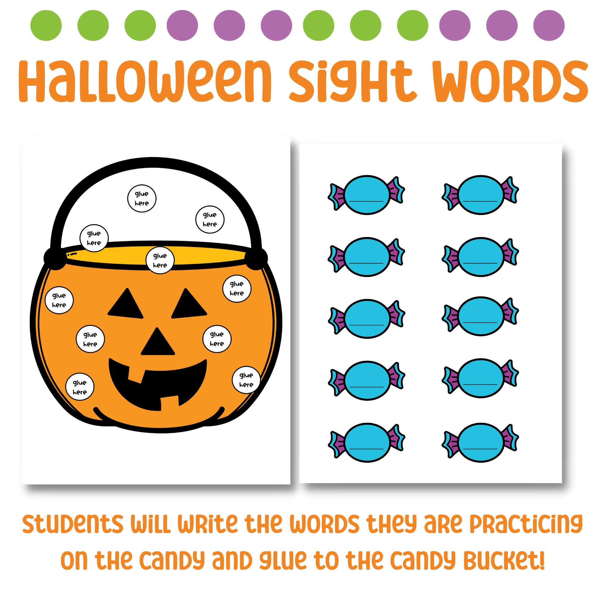 Halloween Sight Words And Word Work Practice And Craft Activity Classful