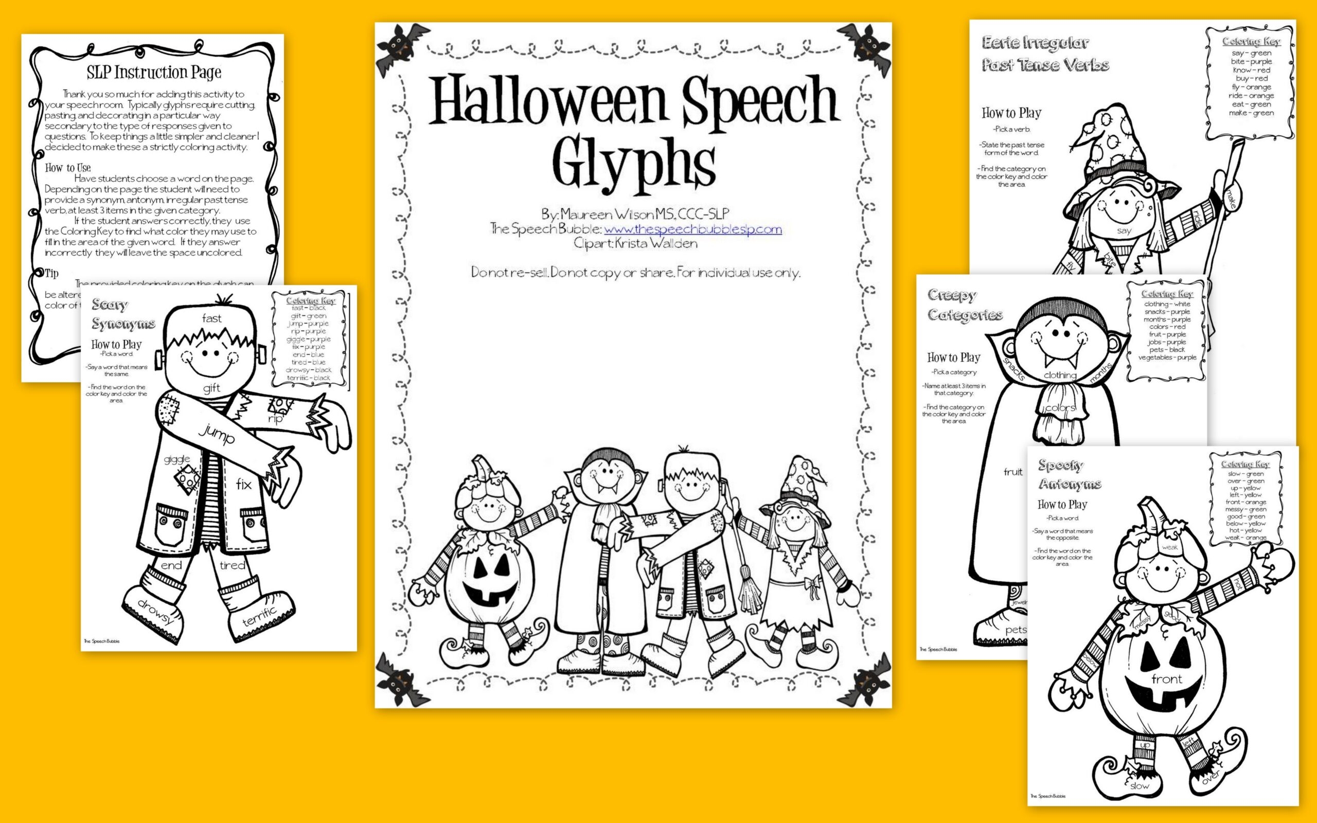 Halloween Speech Glyphs The Speech Bubble SLP
