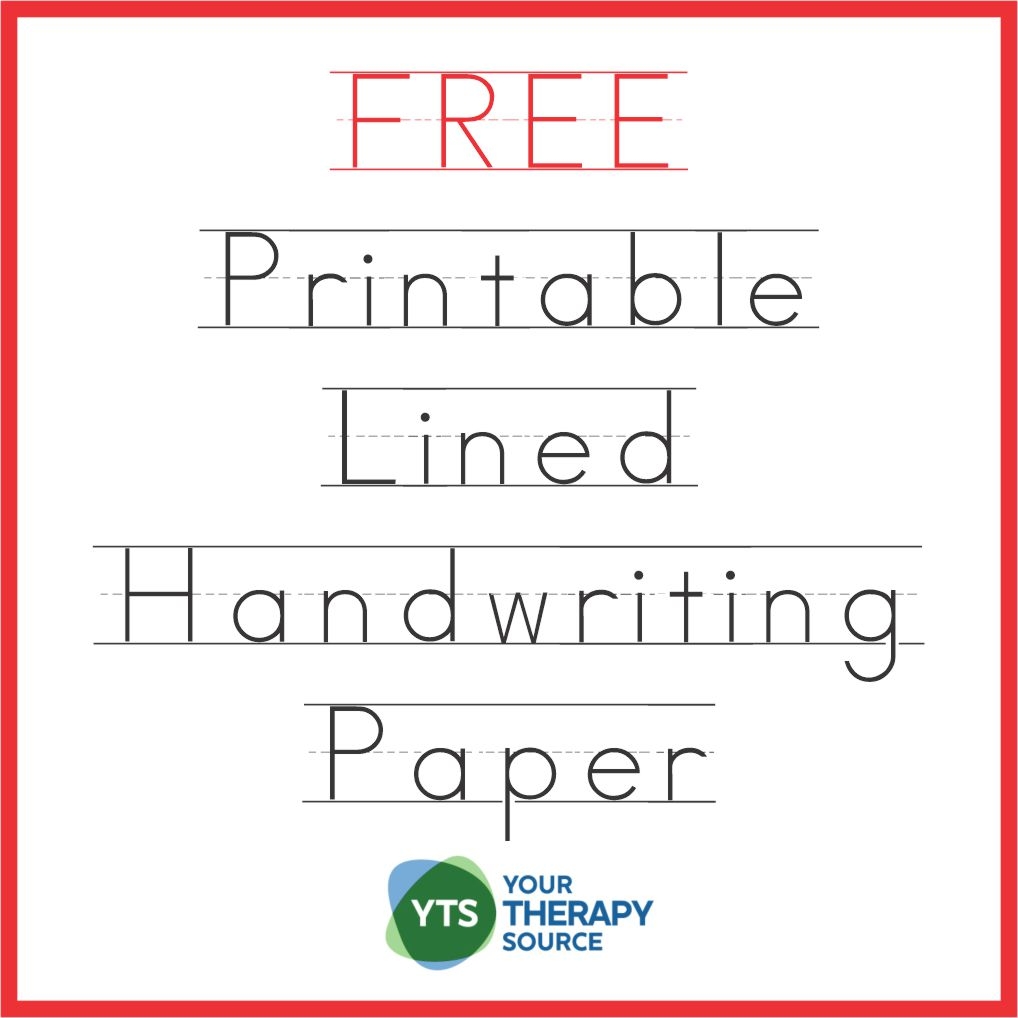 Free Printable Preschool Lined Paper