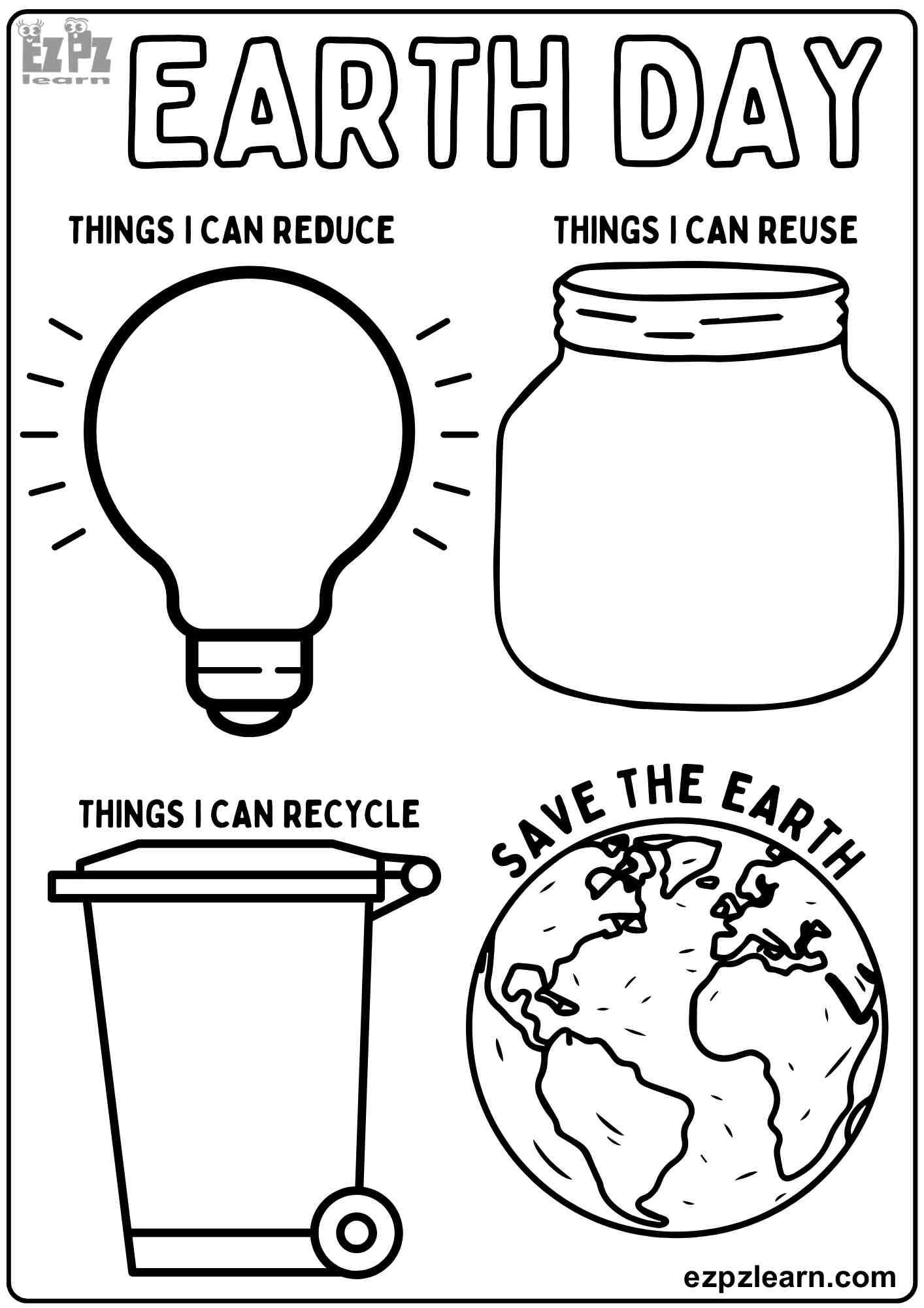 Happy Earth Day Drawing Activity For Kids Reduce Reuse And Recycle Happy Earth Day Drawing Activity For Kids Reduce Reuse And Recycle