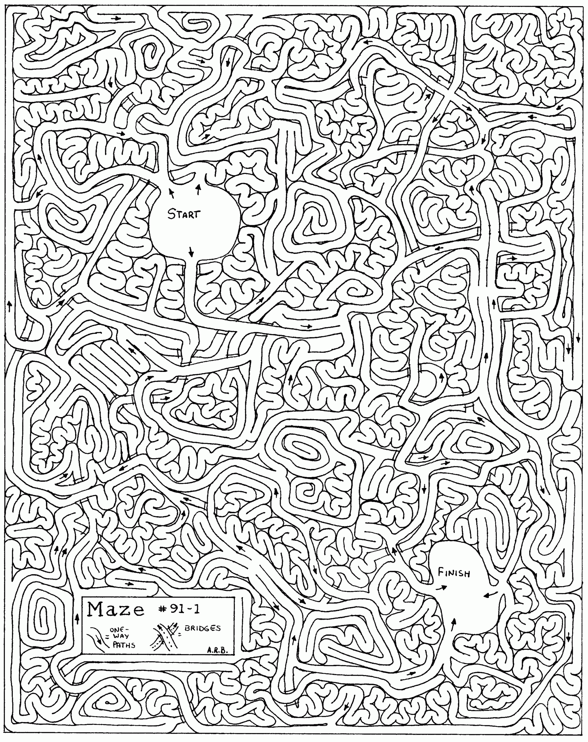 Hard Mazes Best Coloring Pages For Kids Hard Mazes Best Coloring Pages For Kids