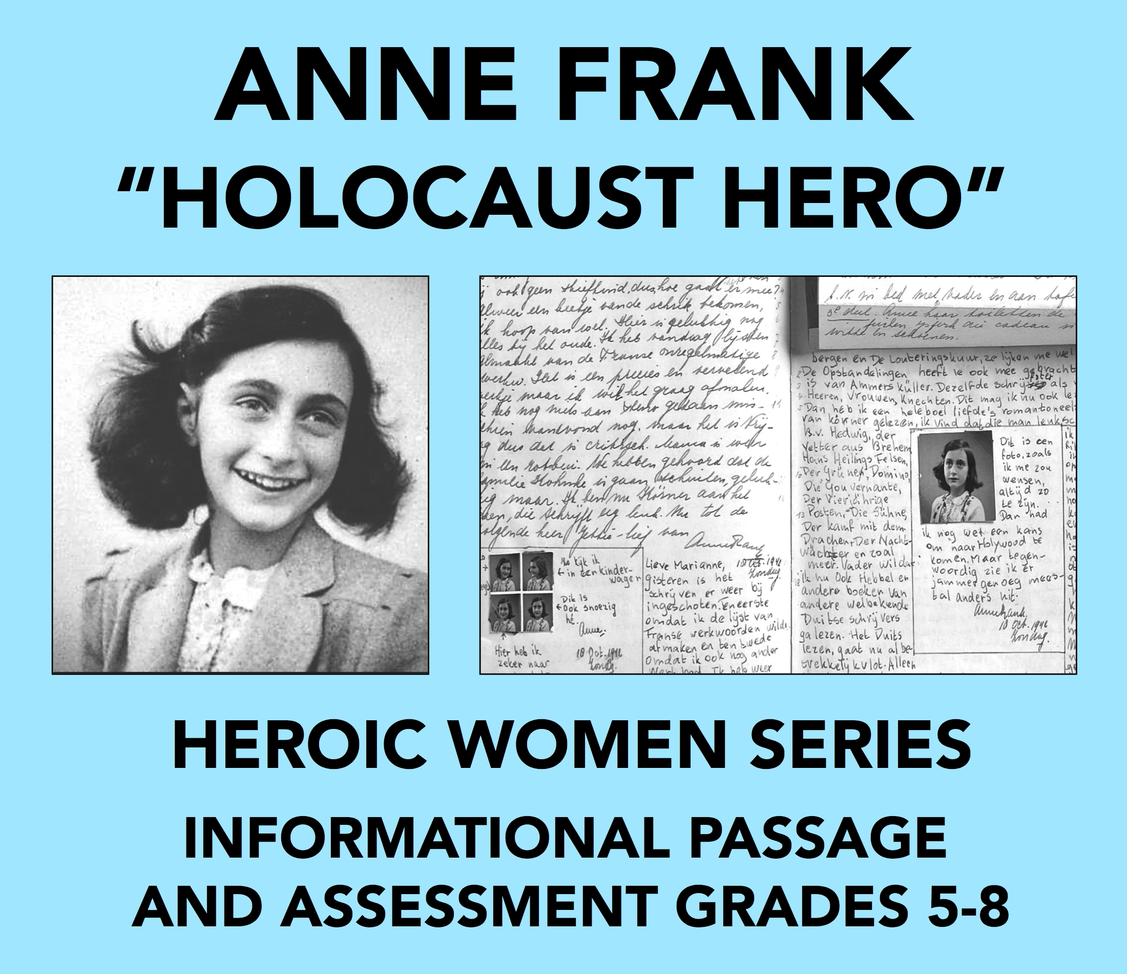 Anne Frank Reading Comprehension Worksheets