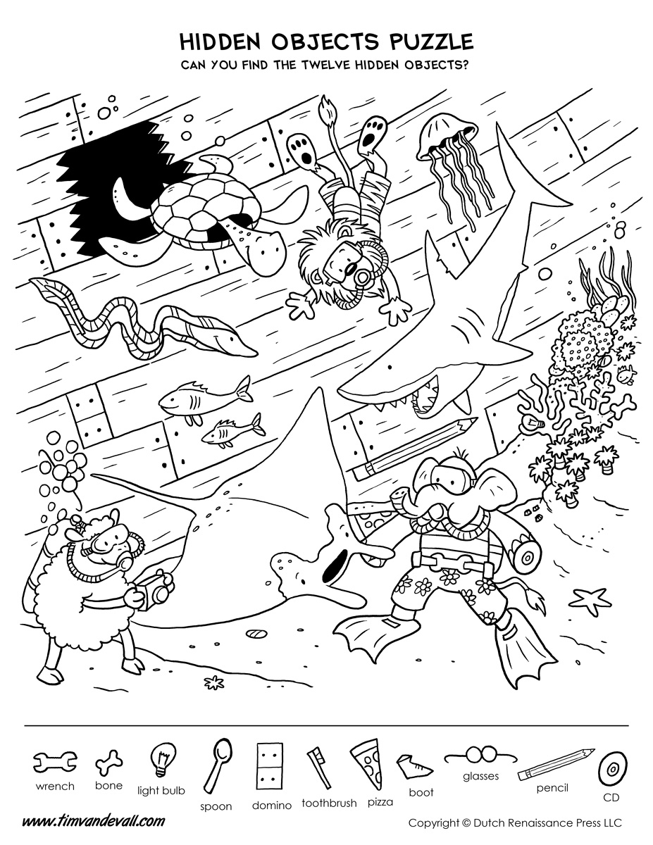 Free Printable Worksheets Hidden Pictures
